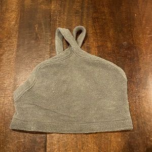 Urban Outfitters Ouf from Under Waffle Knit Crop Criss Cross Emilia Tank